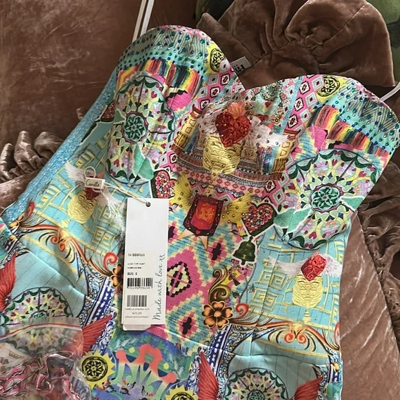 Camilla Multicolor Strapless Dress - Picture 6 of 12